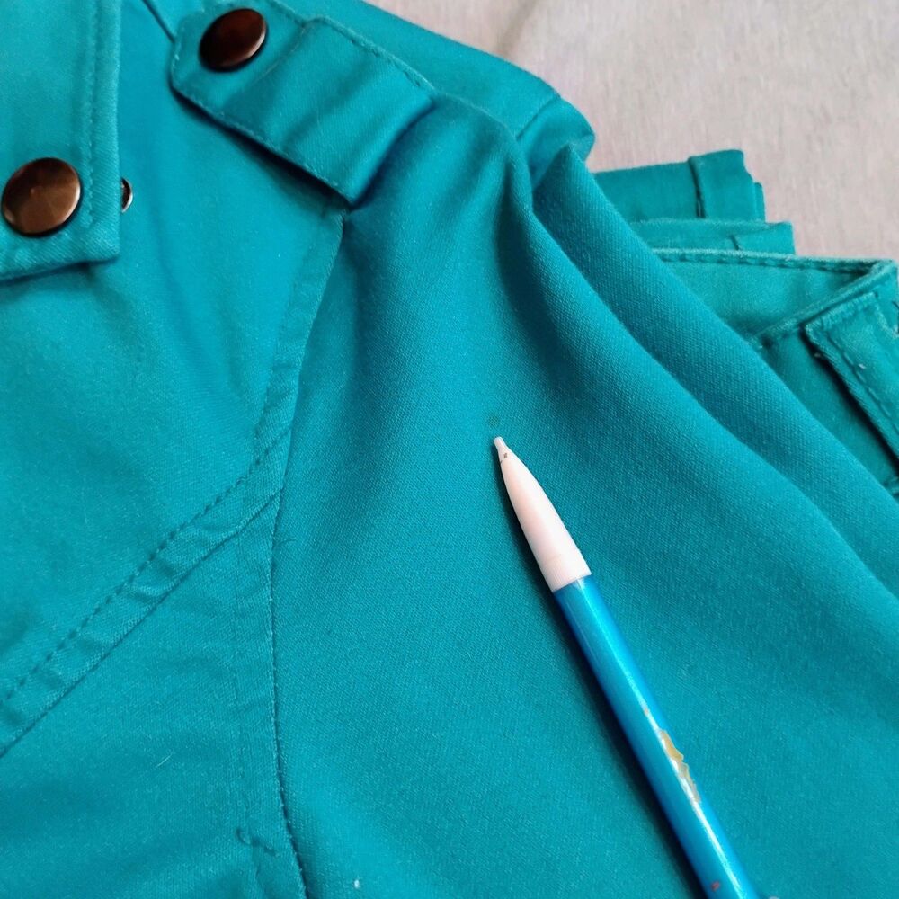 Celebrity Pink y2k Teal Outfit Set Womens Small / Pants Size 1 Moto Jacket Pants - Picture 6 of 16